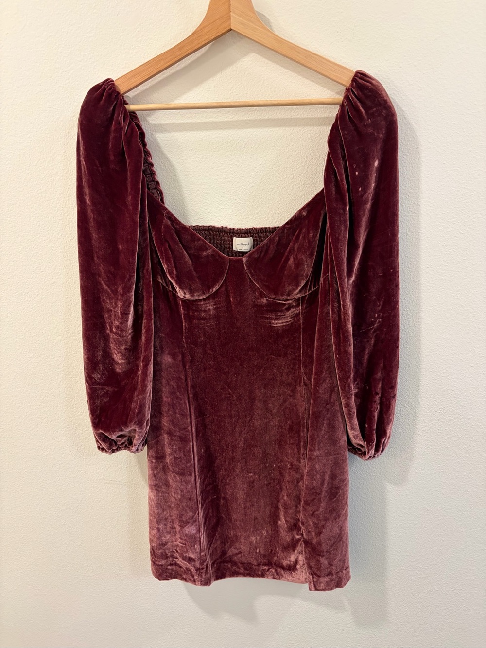 Wilfred Velvet Mini Dress